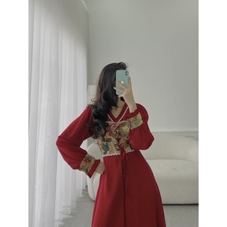 Váy Đỏ Retro