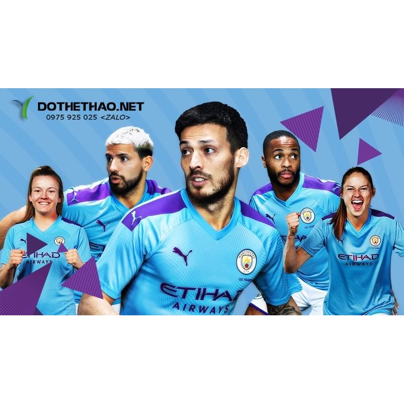 Bộ Quần Áo Bóng Đá Nam Manchester City, bộ đồ đá banh nam nữ, đồ thể thao cao cấp