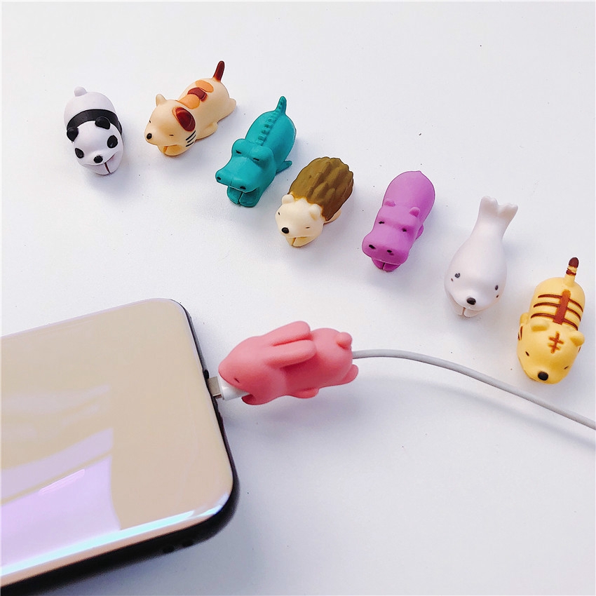 Phụ kiện bảo vệ cáp sạc thiết kế hoạt hình thích hợp cho Apple Iphone Ipad Macbook Tablet Samsung Xiaomi Android