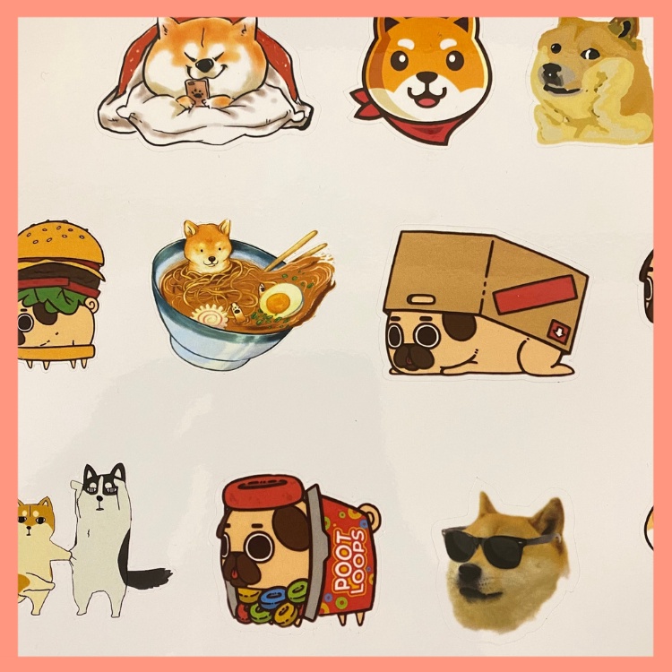 Sticker cute chống nước sticker dán mũ bảo hiểm