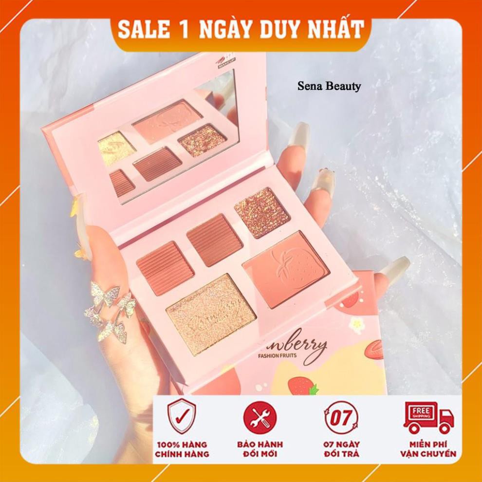 Bộ Kit Trang Điểm Gồm 3 Phấn Mắt + 1 Bắt Sáng + 1 Phấn Má XiXi Fashion