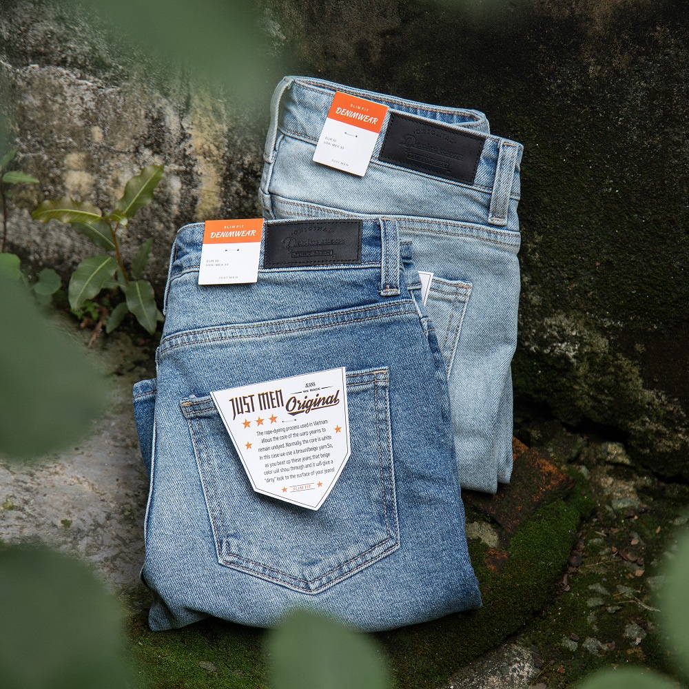Quần Shorts Jeans Trơn Just Men 220105
