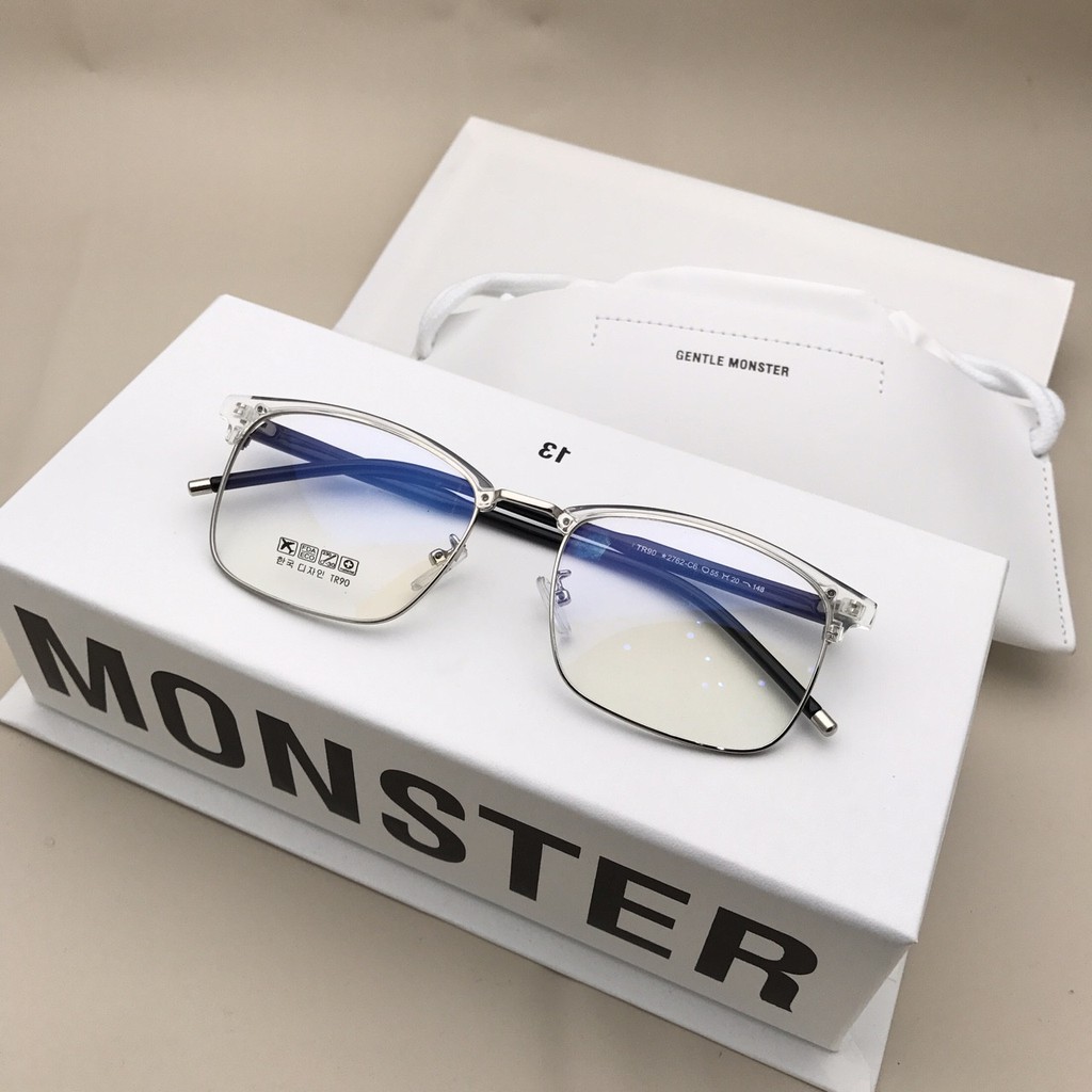 Gọng kính dáng vuông cắt vành nhựa dẻo unisex - 2762 | BigBuy360 - bigbuy360.vn