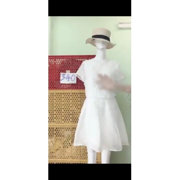 đầm caro phối chân váy voan kiếng size M/M+. S340
