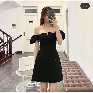 ĐẦM TRỄ VAI TAY BỒNG ĐEN
