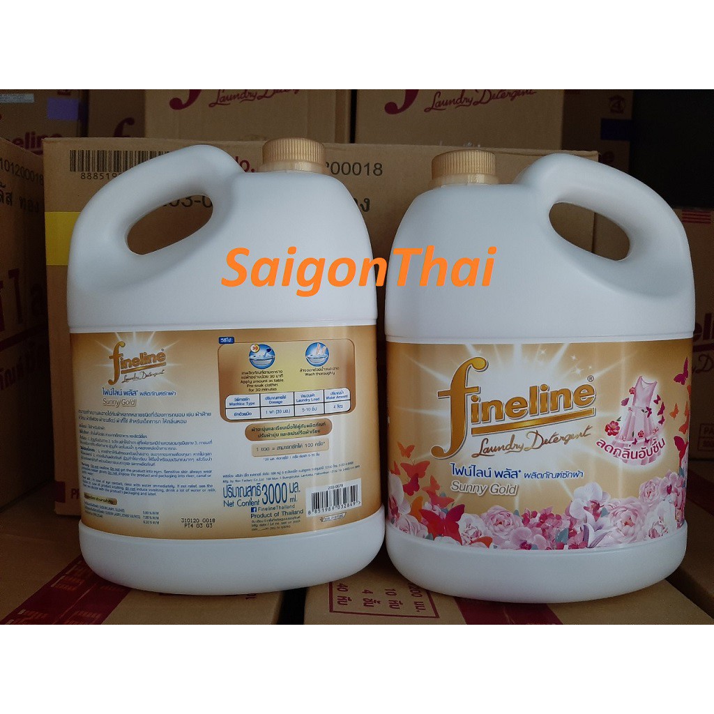 (KTT) Nước giặt xã FINELINE can 3000 ml Thái Lan