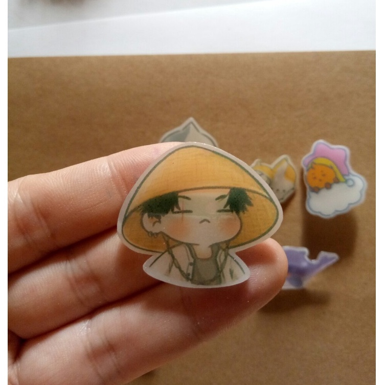 Combo bộ Ghim cài áo BTS, SUGA, RJ, Shooky