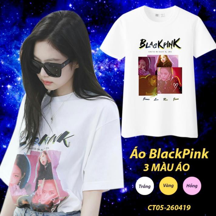 SALE- ÁO THUN BlackPink Square Up Blackpink mặc trong show diễn mockup Jennie - áo siêu HOT