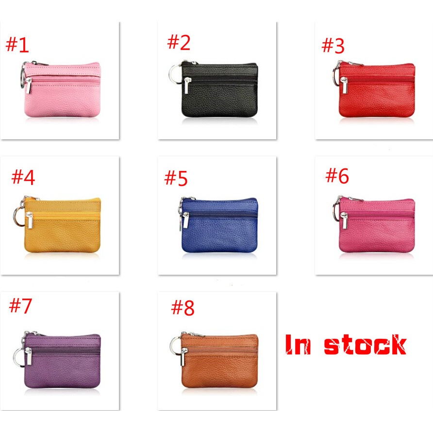 Ví Da Mềm Mini Có Khóa Kéo Thời Trang Cho Nam Nữ Mới