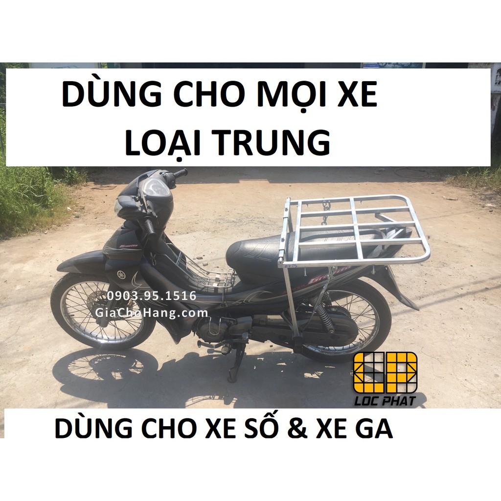 Giá chở hàng xe máy r60.d60cm lắp xe Ga  & xe Số