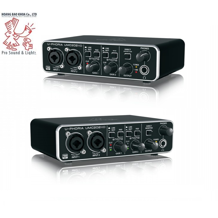 Soundcard Behringer U-PHORIA UMC202HD - Card âm thanh