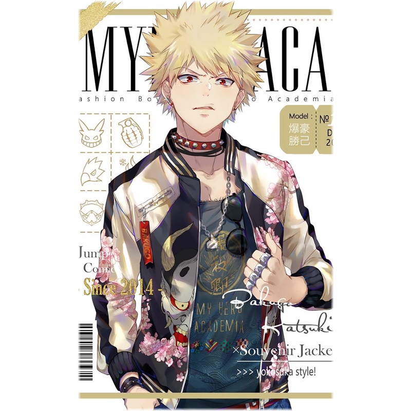 Ảnh card bo góc in hình BOKU NO HERO ACADEMIA ver TẠP CHÍ - Học Viện Anh Hùng thẻ bo viền 5*8cm