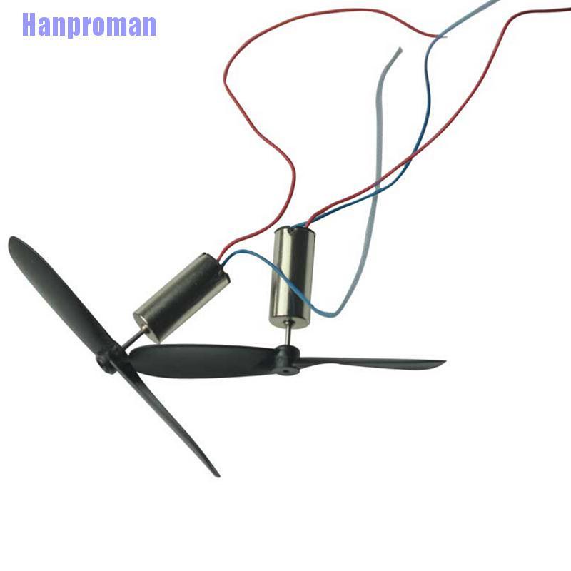 Hm> Details about  2 PCS 3.7V 48000RPM Electric  Coreless Motor + Propeller for RC Toy