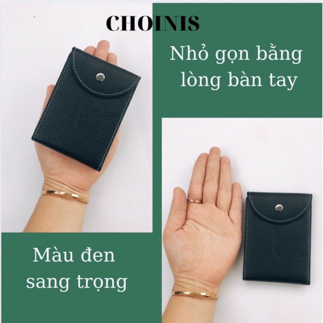 Ví da bò nam/ nữ đựng thẻ, ảnh CHOINIS Bóp đựng thẻ