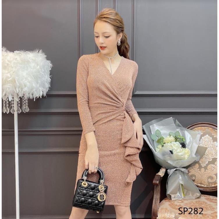 ADIOS Váy len xoắn eo body sang trọng, váy công sở, dự tiệc nữ tính SP282 | BigBuy360 - bigbuy360.vn