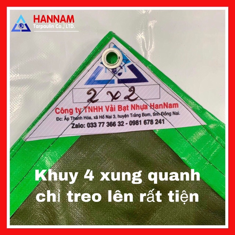 ❌[Loại Dày] Tấm Bạt Che Mưa,Che Nắng Hàn Quốc Loại Dày 250g/m2 ( Có khoen sẵn)