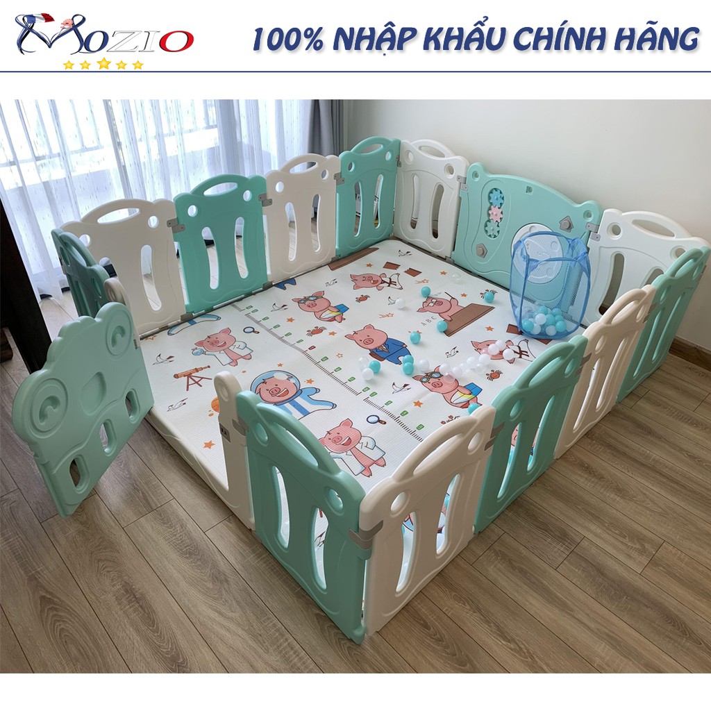 Đồ chơi trẻ em   Bộ Quây Beamom 006 (Gồm Quây + Thảm + Bóng+ Rổ đựng bóng)