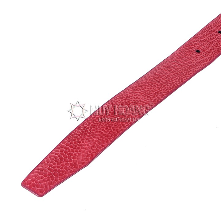 Thắt lưng nữ da đà điểu Huy Hoàng trơn màu hồng HP5420
