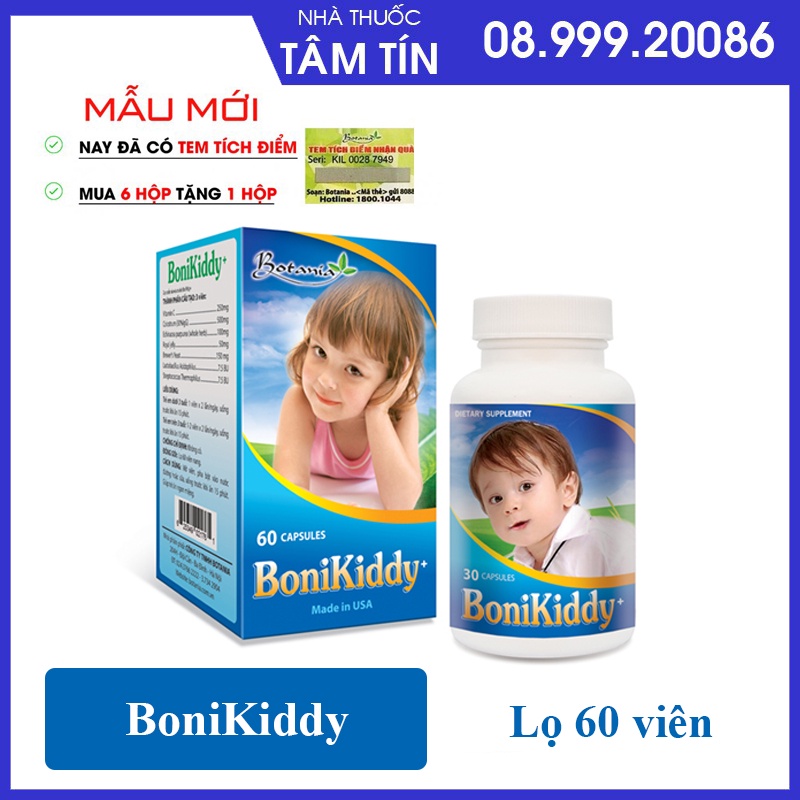 [CHÍNH HÃNG ] BoniKiddy (60 viên) - Tích Điểm Mua 6 Tặng 1