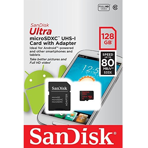 Thẻ Nhớ Sandisk Ultra 128gb 80mb / S Class10 Uhs-i Sdxc