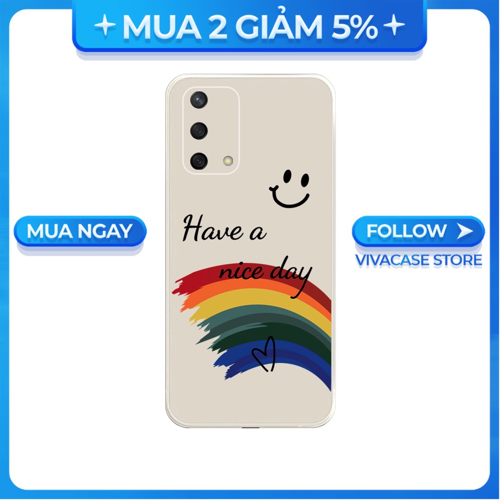 Ốp lưng cạnh vuông OPPO A1K/A5S/A74/A54/....viền bảo vệ camera hình Nice day
