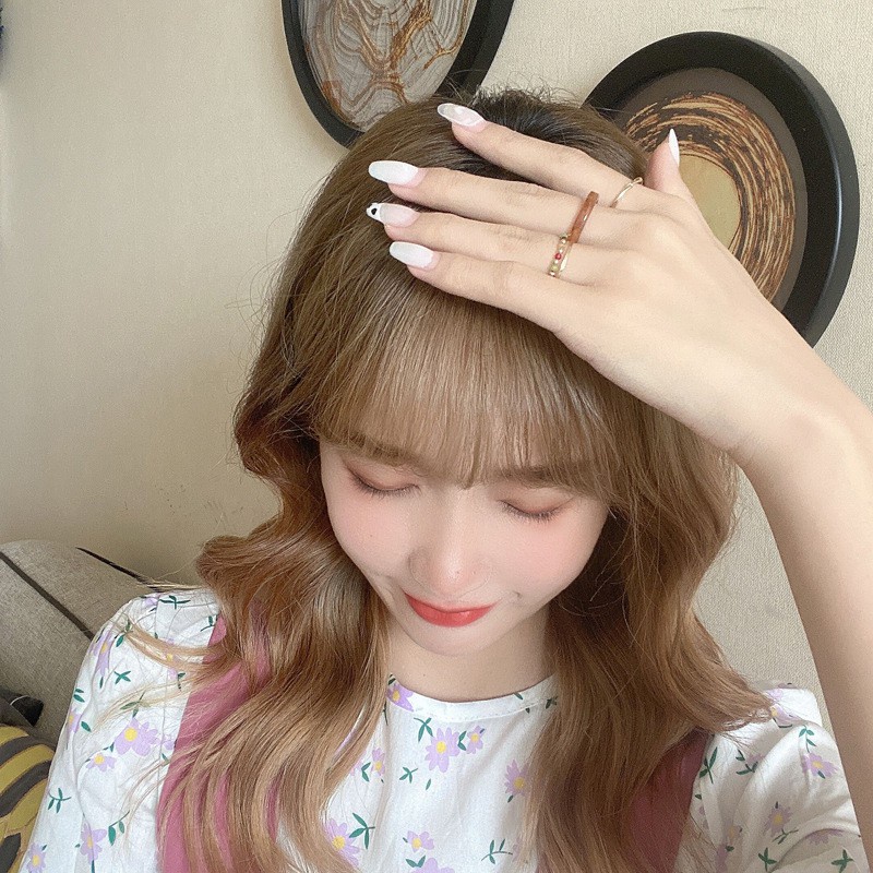 Nhẫn bốn mảnh đính hạt màu tương phản phong cách Hong Kong cổ điển thời trang cho nữ F269