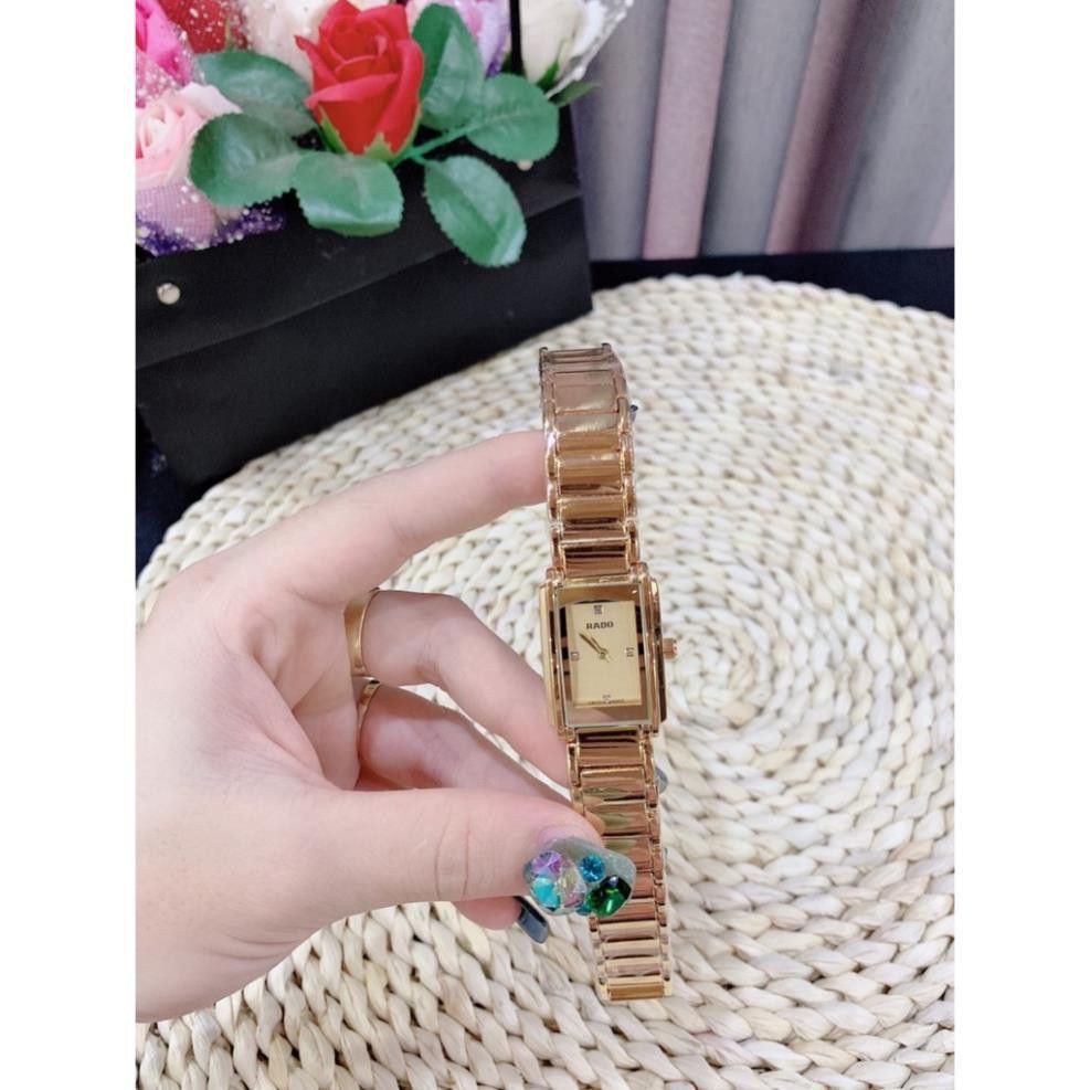 (Bảo hành 12 tháng) [Siêu Phẩm]  Đồng hồ Nữ Rado mặt vuông, thép không rỉ cao cấp | BigBuy360 - bigbuy360.vn