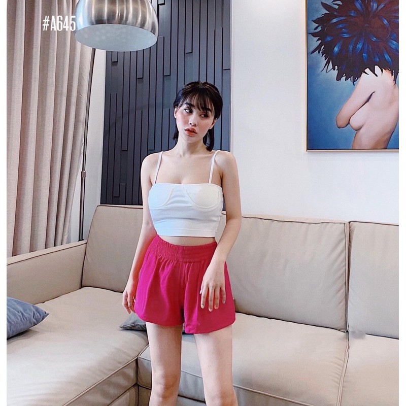 Quần short 4 màu xẻ tà lưng thun mặc rất thoải mái xb