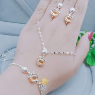 Bộ hồ ly chất liệu bạc ta đủ màu