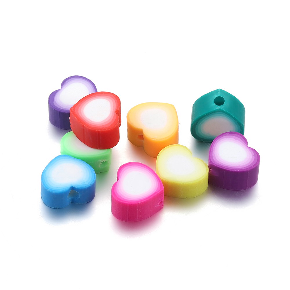 Set 100 Hạt Mềm Họa Tiết Chữ/Bông Hoa/Mặt Cười Tự Làm Trang Sức Đa Dạng Tùy Chọn