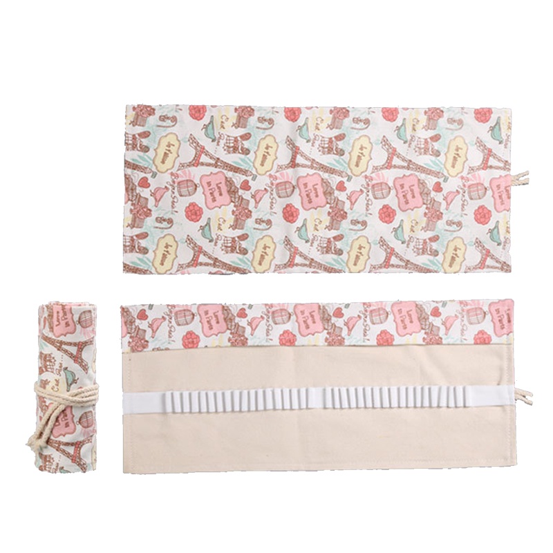 Giá Đỡ Bút Chì Bằng Vải Bạt Có Thể Cuộn Tròn Tiện Dụng Cho Họa Sĩ /