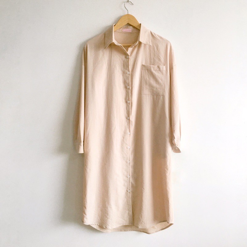 CC District - Váy sơ mi dáng dài Louis Shirt Dress (tặng kèm váy lót thun bên trong) | BigBuy360 - bigbuy360.vn