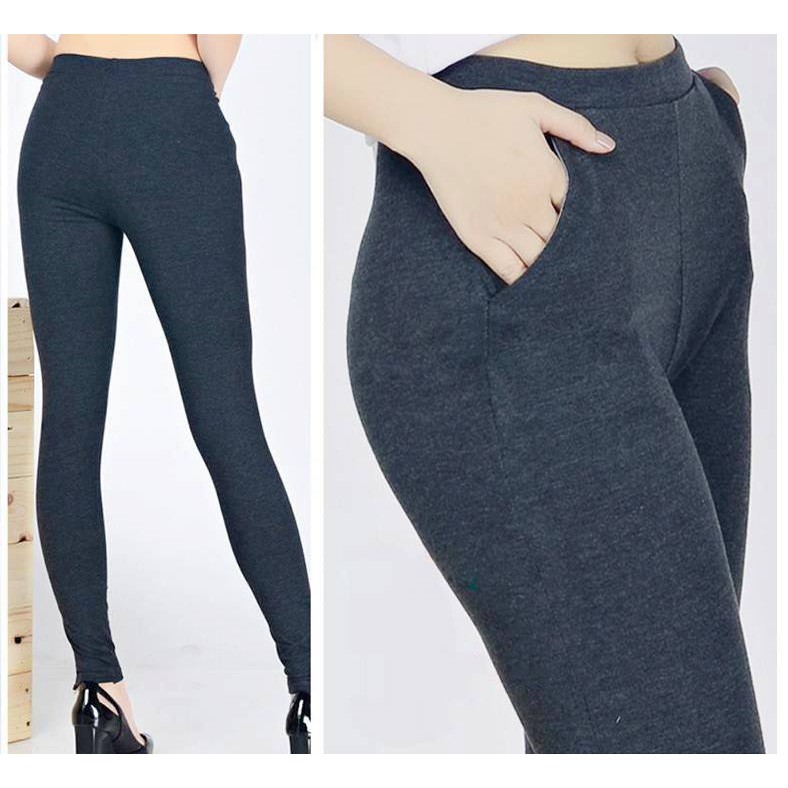 Quần legging nữ dày cao cấp 2 túi xéo | BigBuy360 - bigbuy360.vn