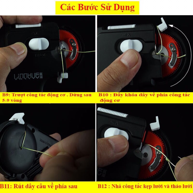 Máy buộc lưỡi câu tặng kèm đôi pin-Dụng cụ tiện ích 2 màu