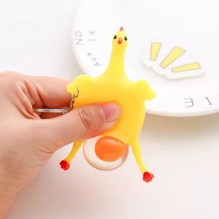 Móc khóa gà đẻ trứng đồ chơi gà đẻ trứng độc đáo