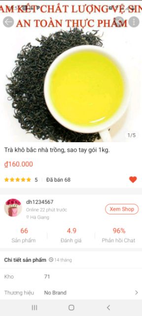 Chè khô bắc nhà trồng sao tay gói 200