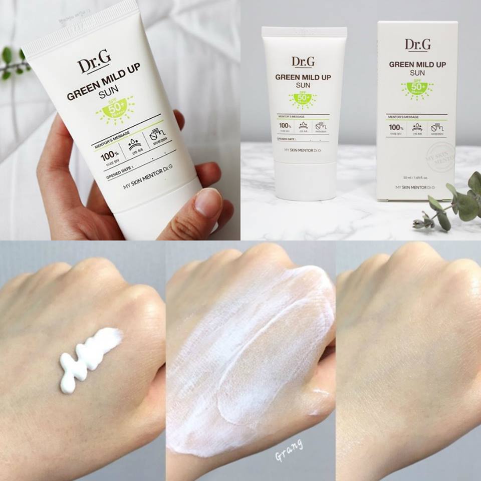 Kem Chống Nắng Phổ Rộng, Bảo Vệ Da Tối Ưu Dr.G Green Mild Up Sun Essence 50ml