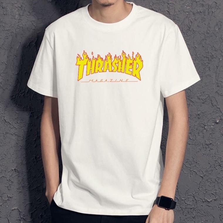 Áo thun tay lỡ in lô gô hottrend thra unisex nam nữ mặc đôi nhóm