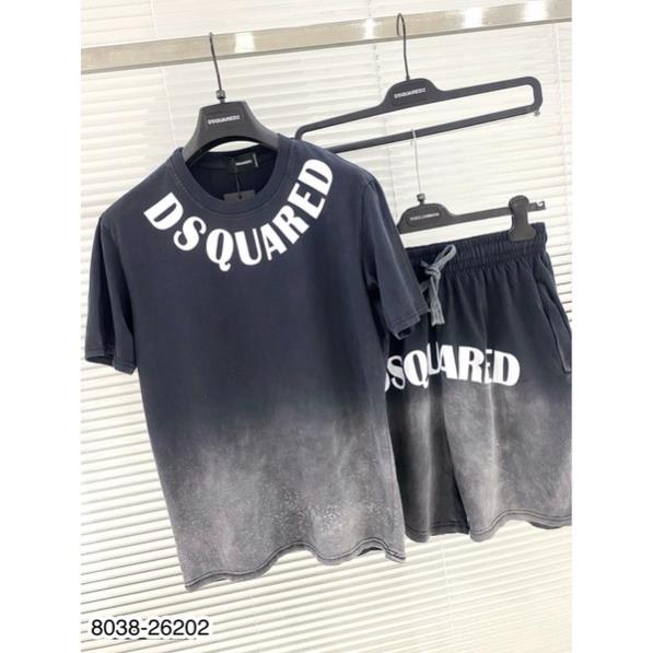 Bộ Quần Áo Nam Dsq2 Loang Siêu Hot Hiện Nay - Bộ Thể Thao Nam Loang Chữ Trắng Siêu Xịn