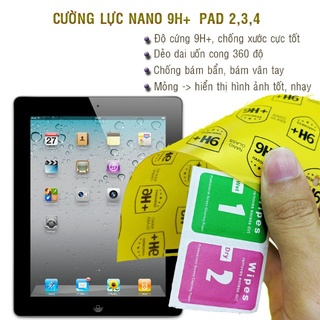 Dán cường lực dẻo nano 9H+ iPad 2,3, 4