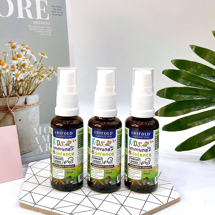 Xịt họng giảm ho, tăng đề kháng Rifold Immune Defence Throat Spray - 30ml