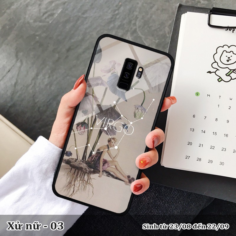 Ốp lưng kính 3D Samsung Galaxy S9 Plus cung hoàng đạo