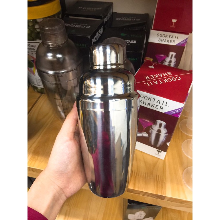 Bình lắc pha chế Cocktail Shaker Inox tiện dụng [Nhiều dung tích]