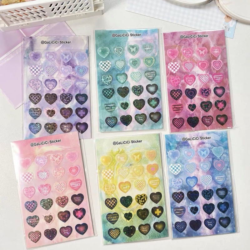 Sticker heart nhà galicici_hình dán trang trí top