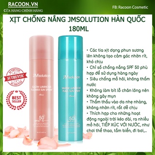 Xịt chống nắng toàn thân JM Solution SPF50+ PA++++ 180ml