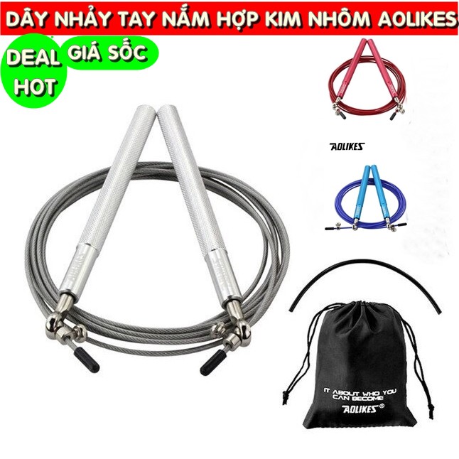 Dây Nhảy Tay Nắm Hợp Kim Nhôm Chính Hãng Aolikes 3202