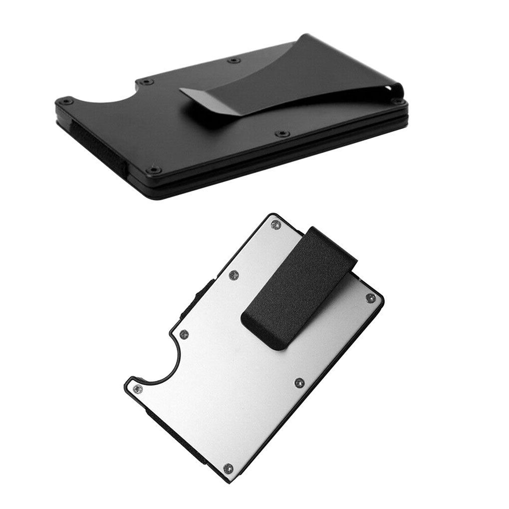 RFID Shield Metal Card Holder Wallet Business Credit Debit Door Card Organizer Storage Wallet