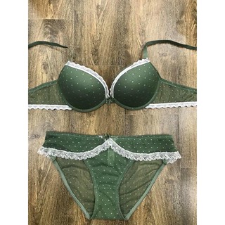 Set viền ren chấm bi