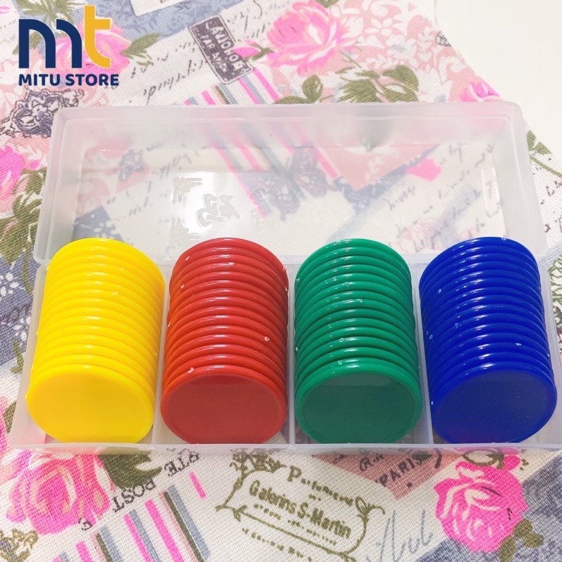 Bộ Đồ Chơi 80 Đồng Xu Nhựa Chip Poker Trơn Nhiều Màu Cao Cấp M3562