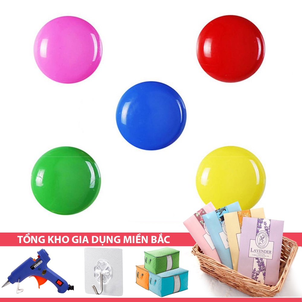 [Tổng Kho Sỉ] Viên Nam Châm TRÒN Gắn Dính Bảng Từ Nhiều Màu - Viên Dính Bảng Từ Dậy Học, Giấy Nhớ Tủ Lạnh